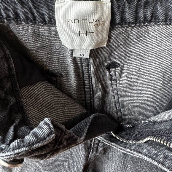 Habitual Kids Black Cargo Jeans Size 10 | Baggy Y2K Style | Quiet Luxury - Rare - Picture 14 of 16